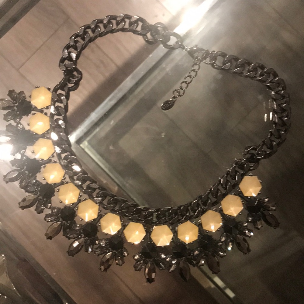 Black crystal necklace from Zara